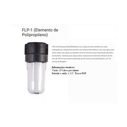 Filtro de Linha para Diesel e Biodisel FLP-1 com Elemento de Pollipropileno