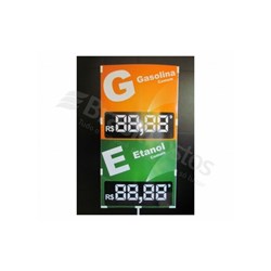Lona de Galhardete Preço Gasolina Comum e Etanol Comum