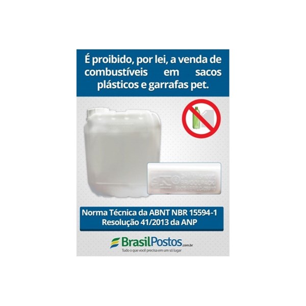 Placa Segurança - Proibido Uso de Ar Comprimido - Brasil Postos