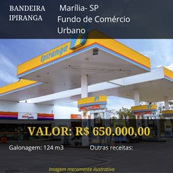Posto à venda Ipiranga na Região de Marília por R$ 650.000