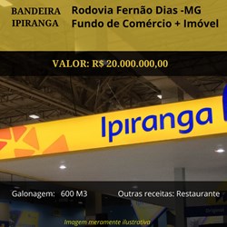 Posto em Rodovia à venda Ipiranga em Minas Gerais por R$20 milhões