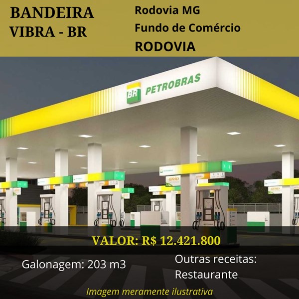Posto em Rodovia à venda Vibra em Região do Oeste de Minas R$ 12.421.800,00