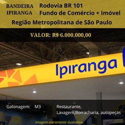 Posto Ipiranga à venda na Rodovia BR101 Região Metropolitana de São Paulo por R$ 6 milhões